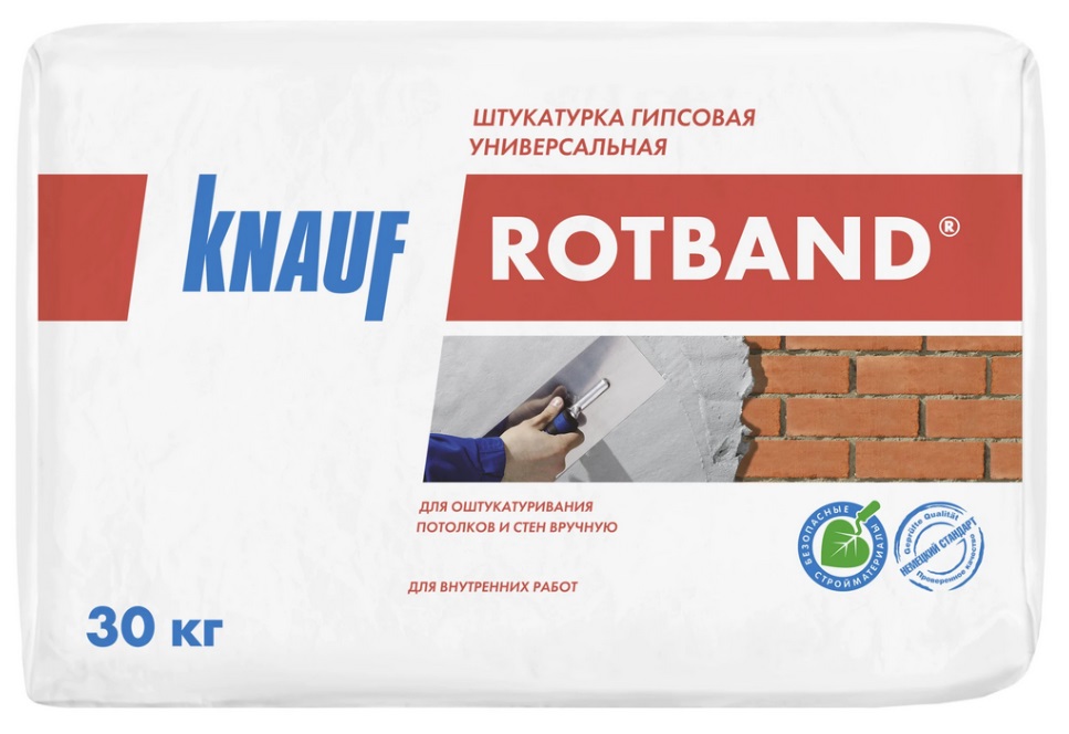 Штукатурка KNAUF РОТБАНД гипсовая, 30кг (40шт/подд.)